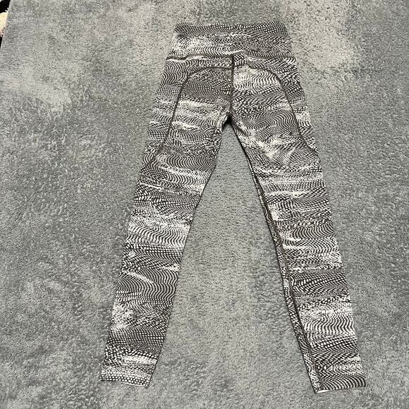 Lululemon Fast Free 7/8 Tight II Womens 6 Meisai White Black Reflective Nulux - Picture 3 of 8